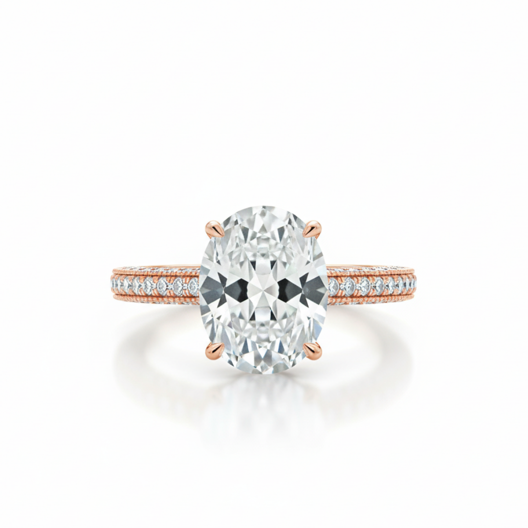 Rose Gold Plated Zircon Ring