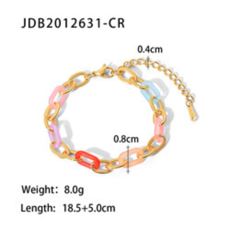 18k Gold Plated Retro Rainbow Bracelets
