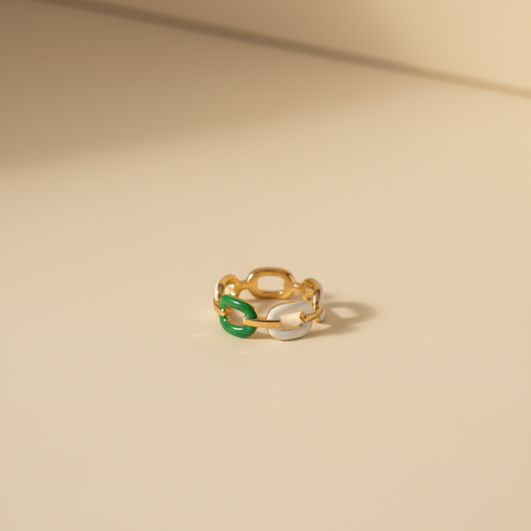 Dual Enamel Link Ring