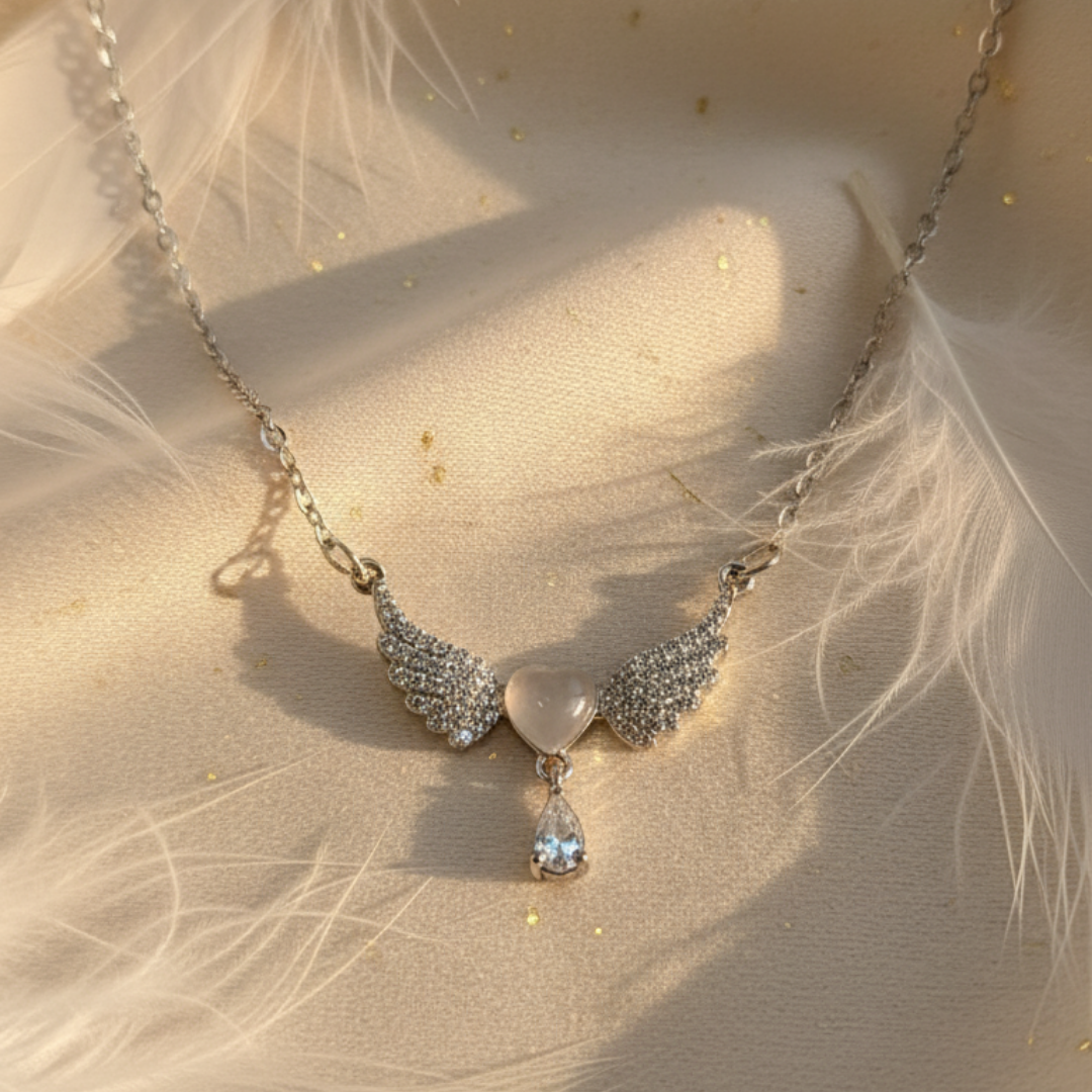 Angelic Heart Wings Necklace
