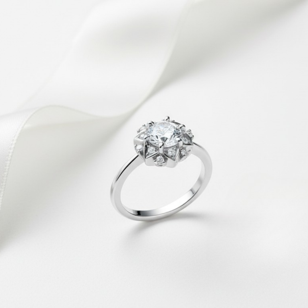 Starburst Zircon Ring