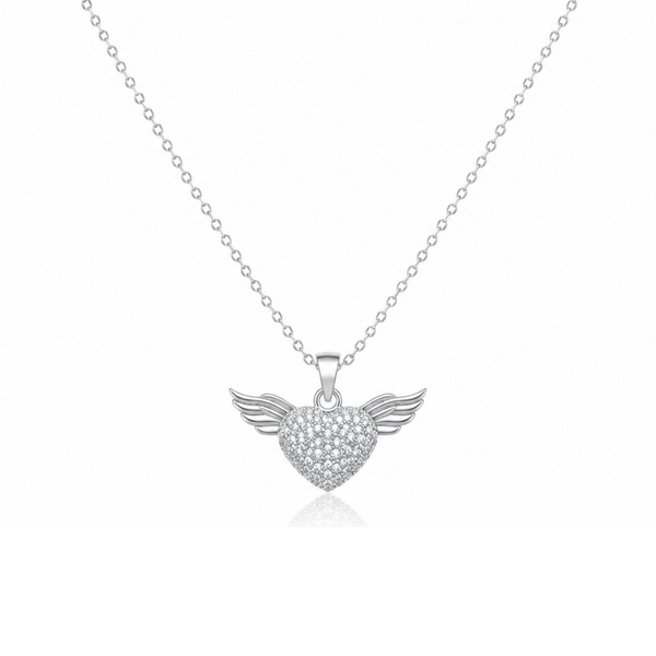 Wings of Love Zircon Diamond Necklace