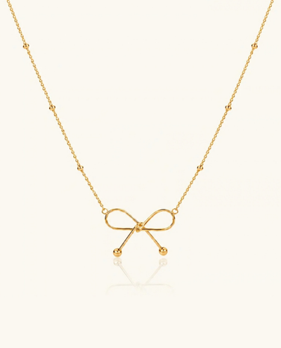 Bow Drape necklace - 18k Gold (Demi Fine)