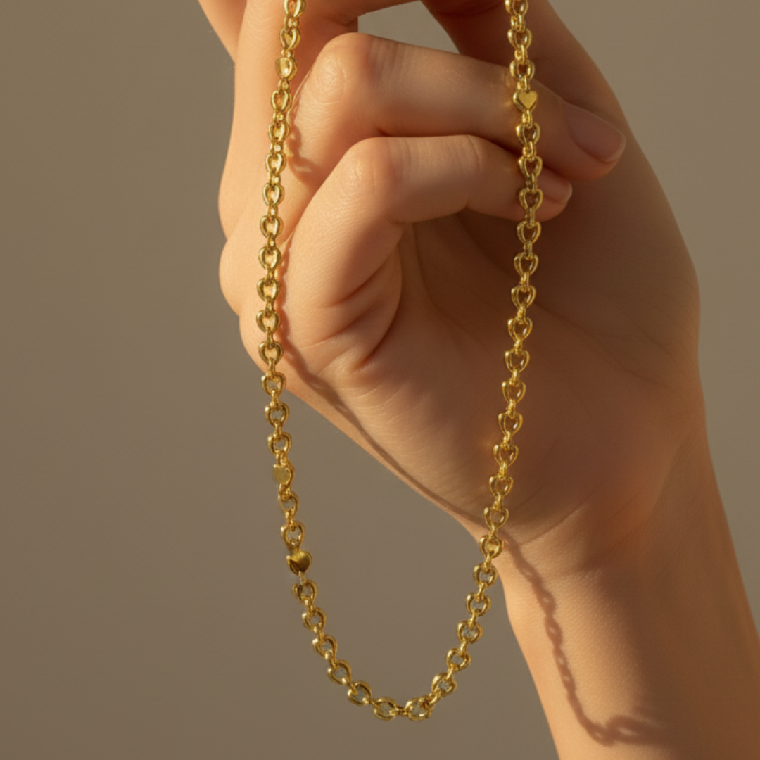 Heart Link 18K Gold-Plated Necklace