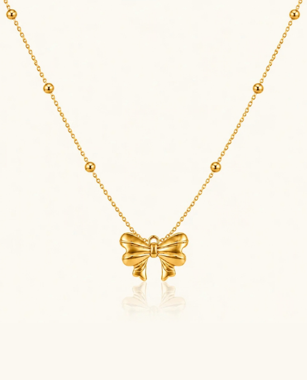 Bow Muse Necklace - 18K Gold (Demi Fine)