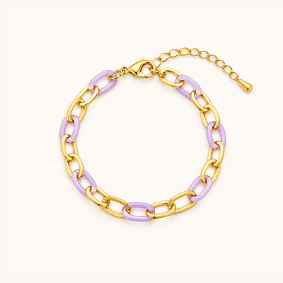 Pastel Link Bracelet - 18k Gold (Demi Fine)