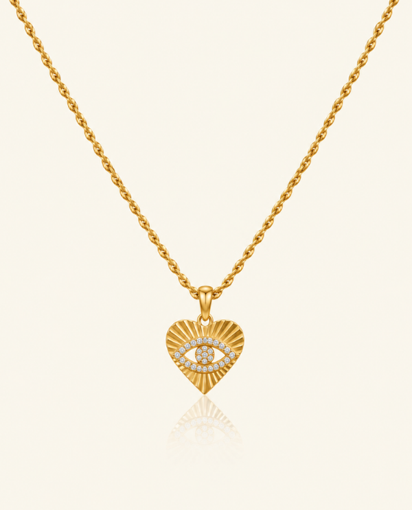 Evil Heart Necklace - 18K Gold (Demi Fine)
