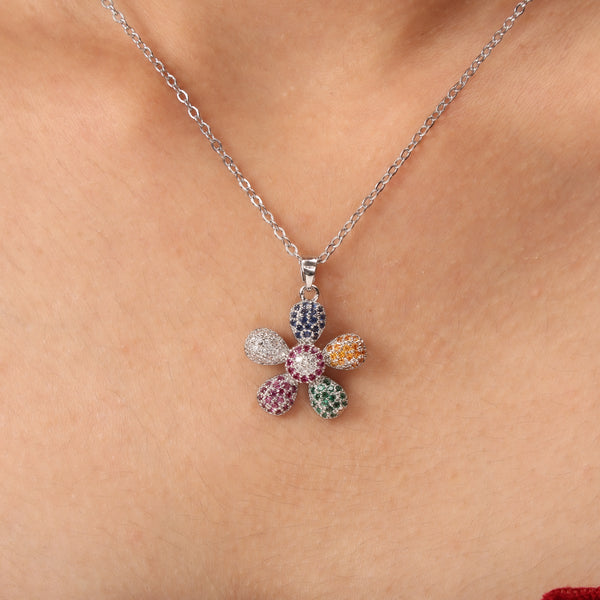 Multicolour Dinty Daisy Necklace