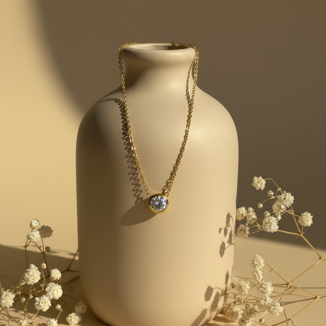 18K Gold Plated Zircon Diamond Necklace