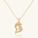 Dolphin Duo Necklace - 18K Gold (Demi Fine)