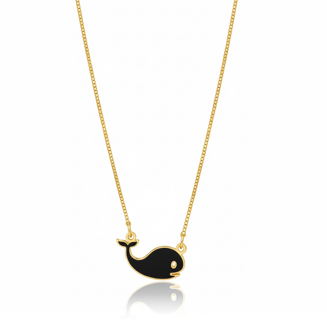 2D Dolphin 18k Gold-Plated Necklace