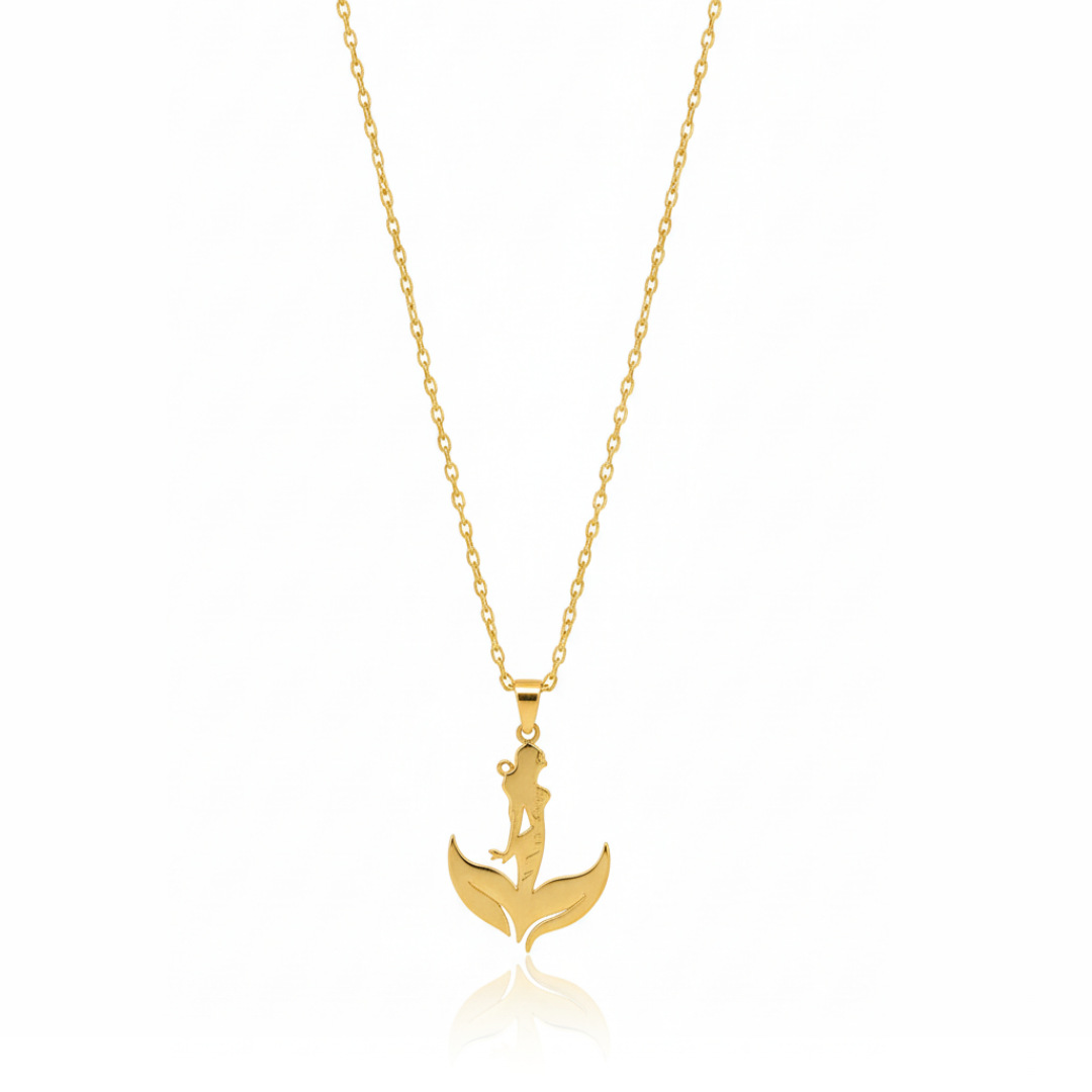 Oceanic Mermaid 18k Gold Plated Necklace