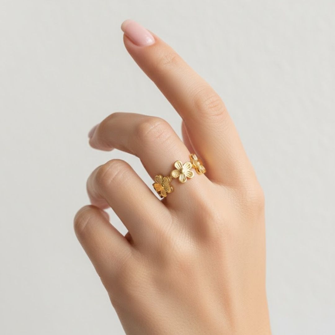 18K Gold-Plated Blossom Ring