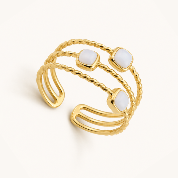 Triple Glow ring - 18k Gold (Demi Fine)