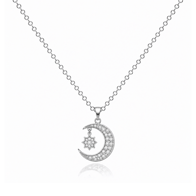 Crescent Moon And Star Necklace
