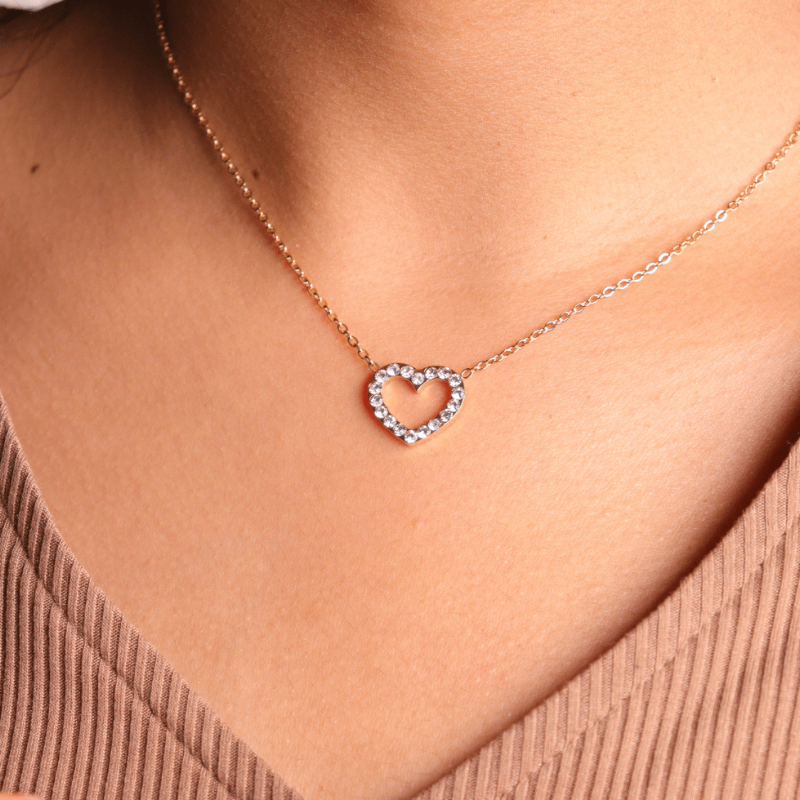18k Gold Heart of Gem Necklace