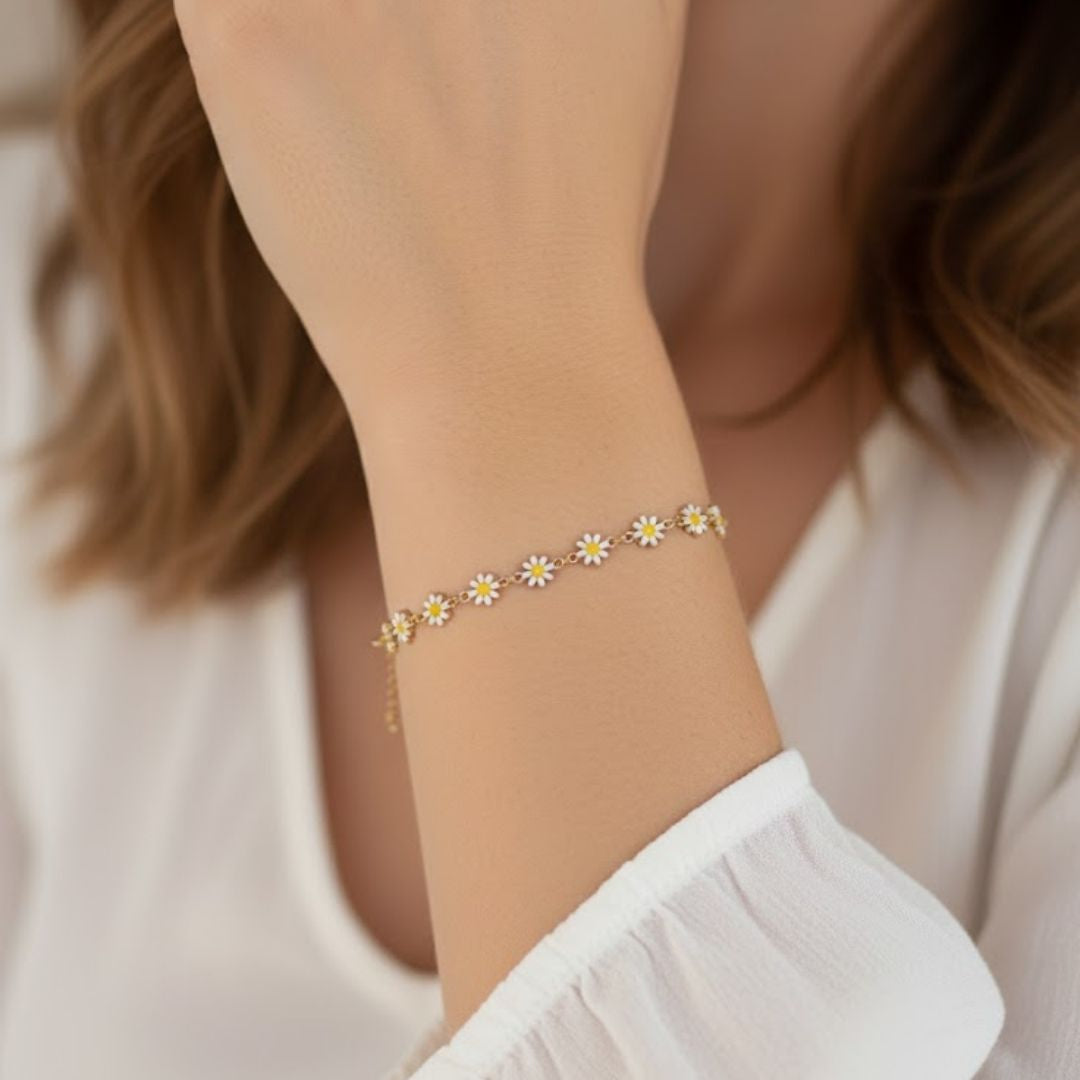 Yellow Daisy Style Bracelet