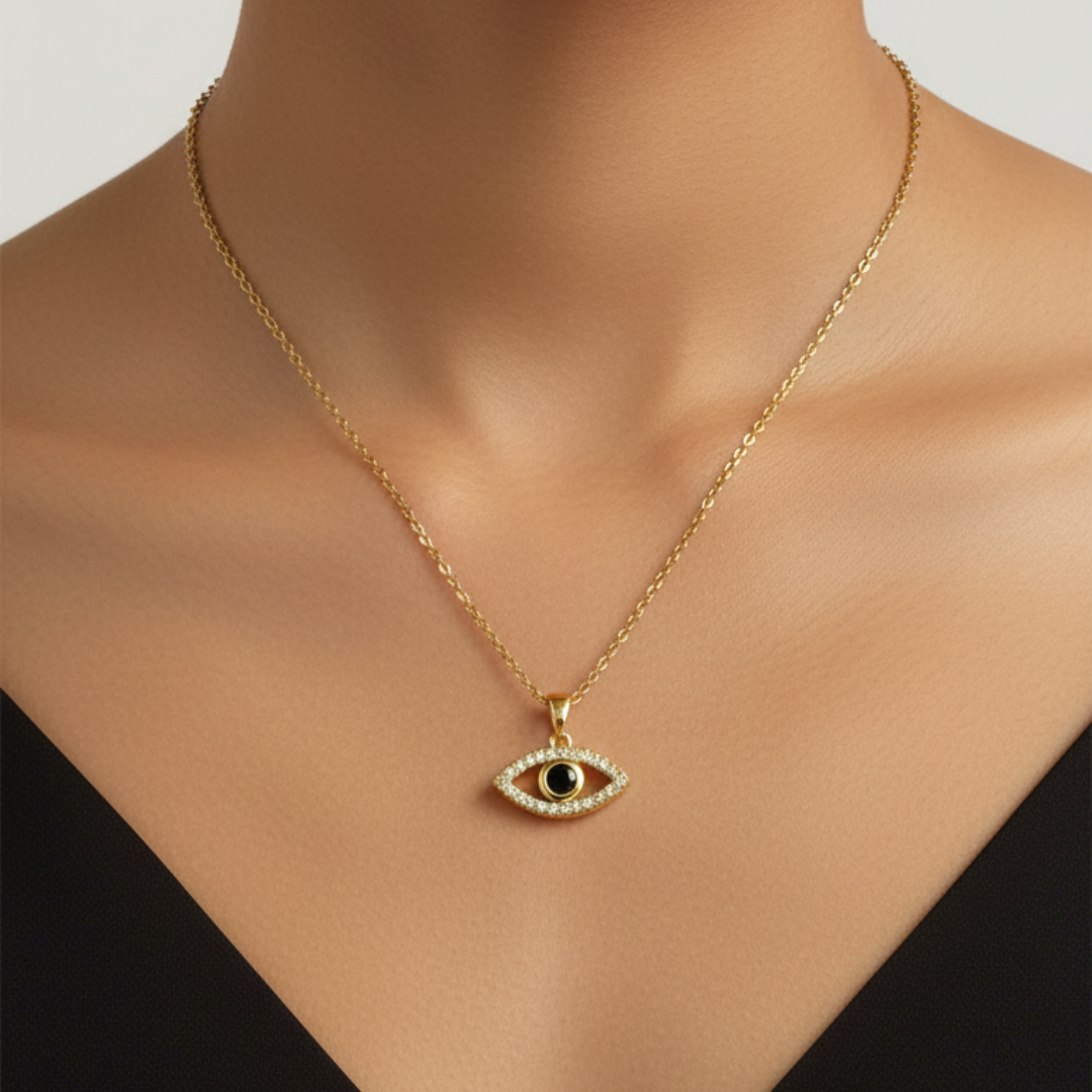 Evil Eye Zircon Diamond Necklace