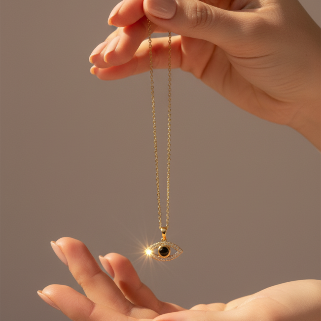 Evil Eye Zircon Diamond Necklace