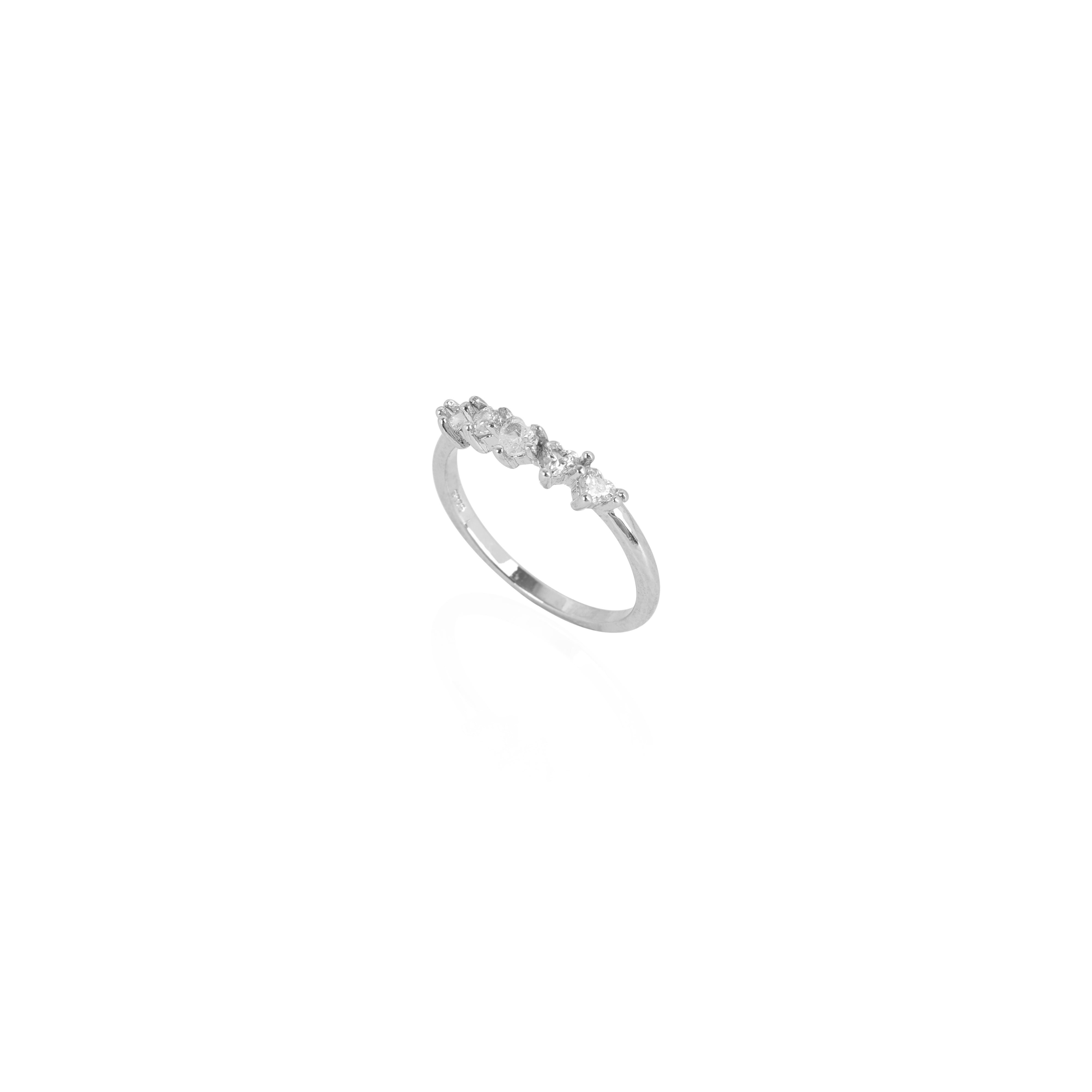 Five-Stone Pear Zircon Ring