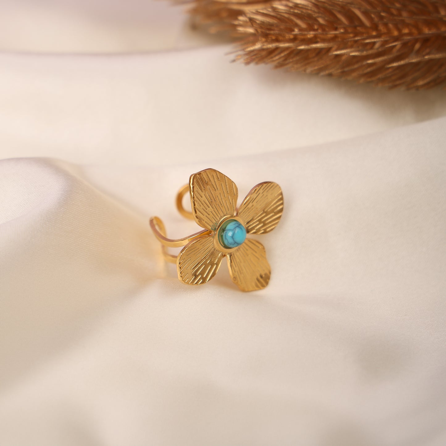 Turquoise Flower Ring