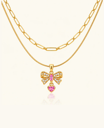 Bowtique Necklace - 18k Gold (Demi Fine)