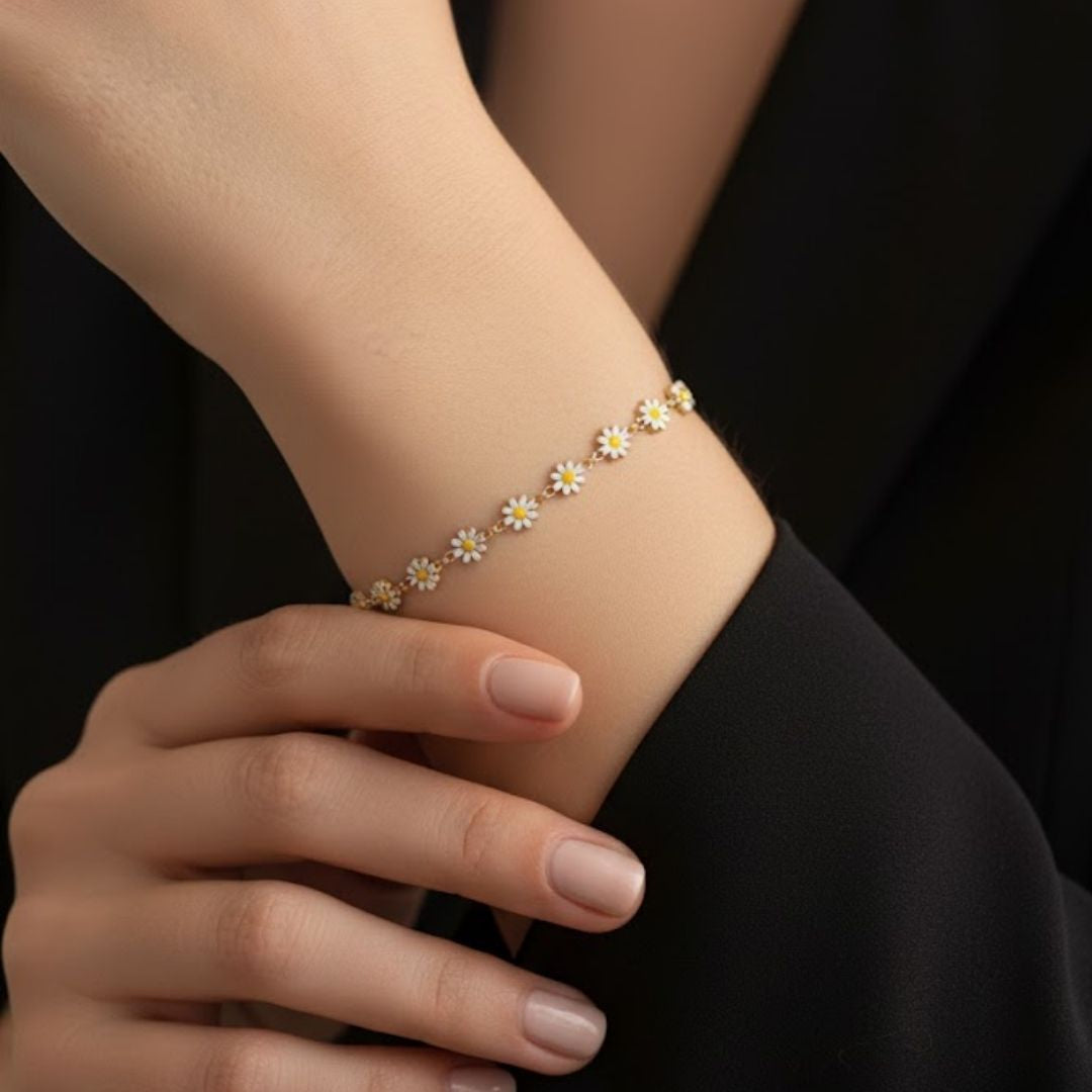 Yellow Daisy Style Bracelet