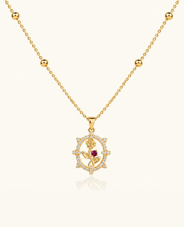 Rose Crush Necklace - 18k Gold (Demi Fine)