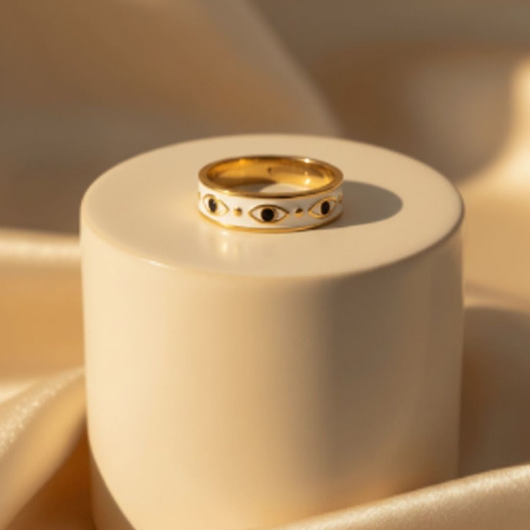 Wave Textured 18K Gold Plated Ring