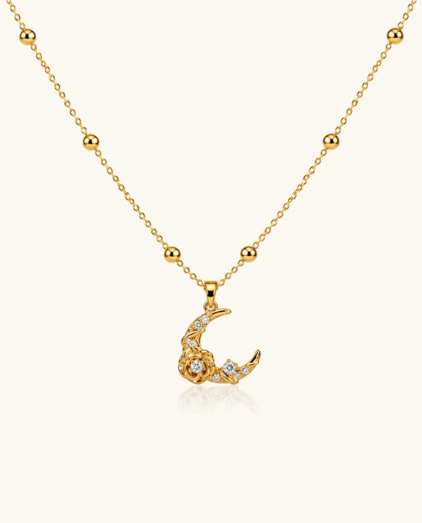 Luna Bloom Necklace - 18k Gold ( Demi Fine )