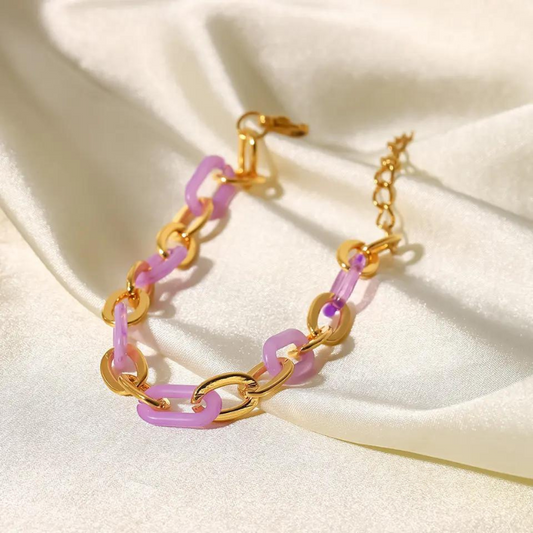 18K Gold Plated Elegance pink Bracelet
