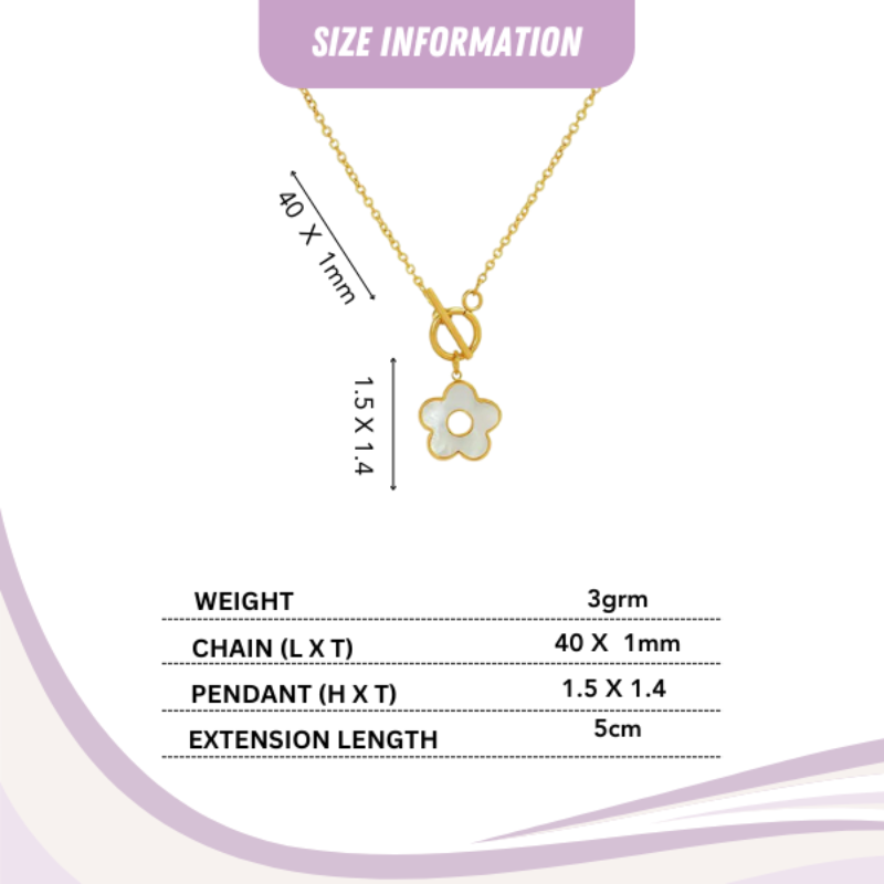 18k Gold Ivory Blossom Pendant