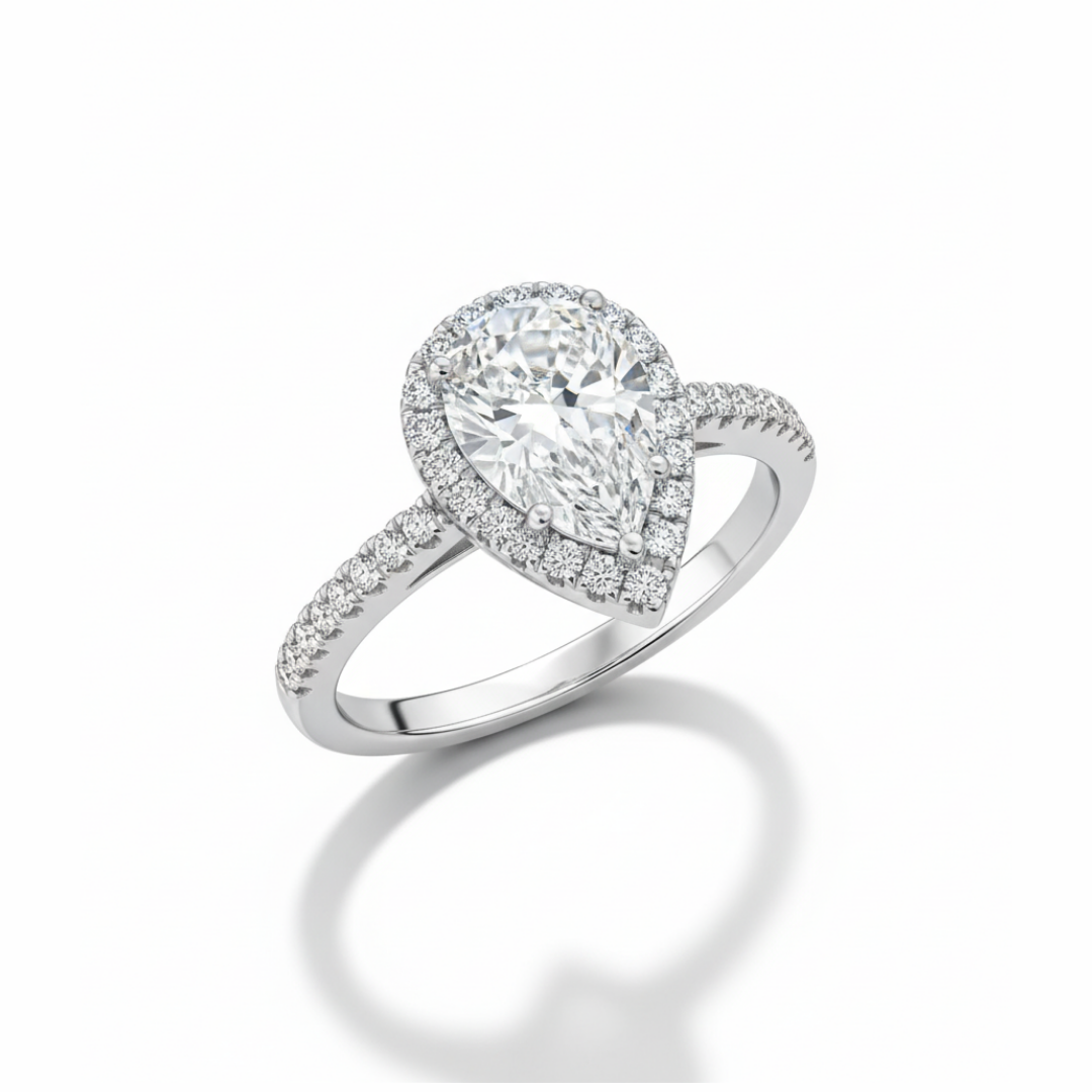 Pear-Shaped Zircon Ring