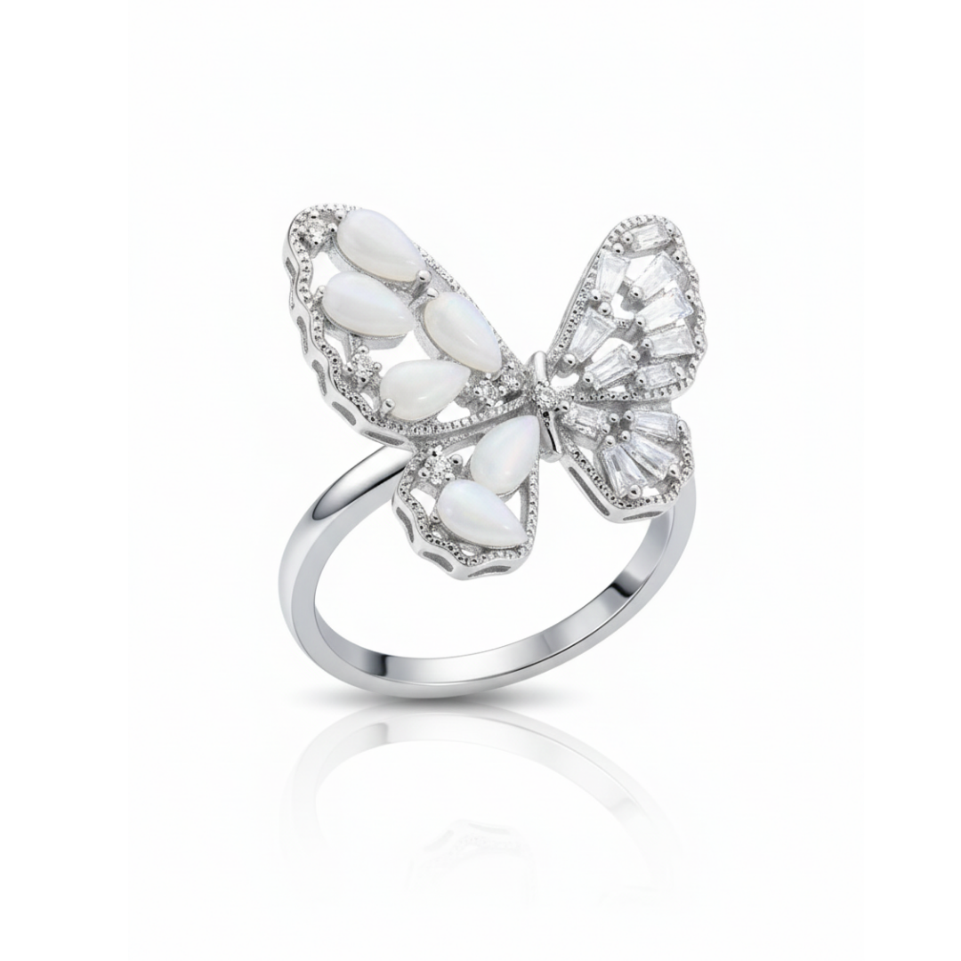 Silver Butterfly Dream Ring