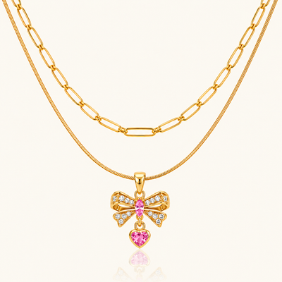 Bowtique Necklace - 18k Gold (Demi Fine)