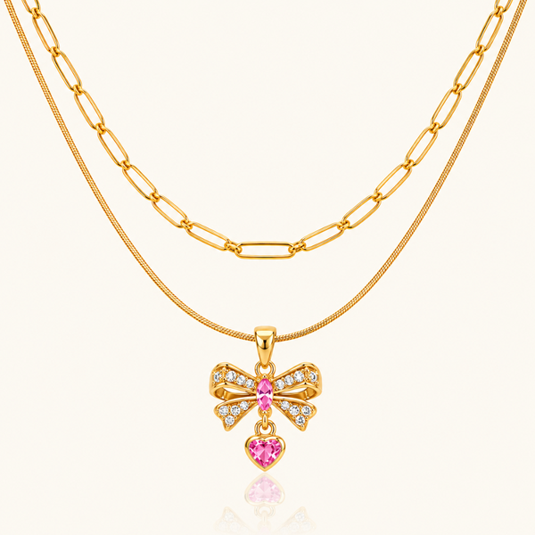 Bowtique Necklace - 18k Gold (Demi Fine)