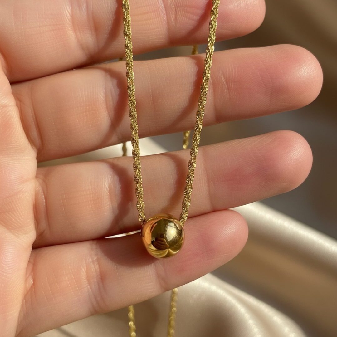 18K Gold-plated Ball Necklace