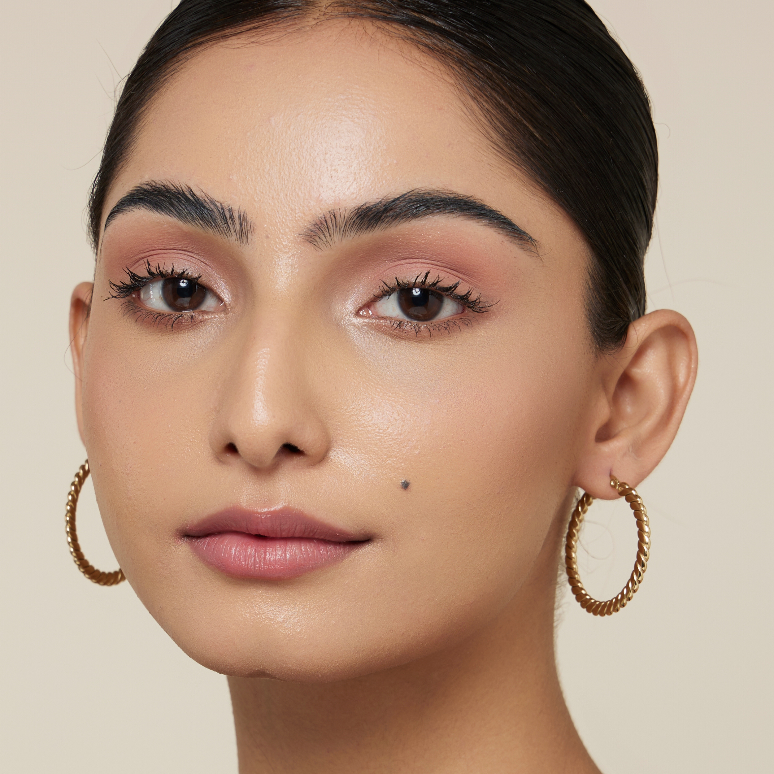Spiral shine Hoops Earing