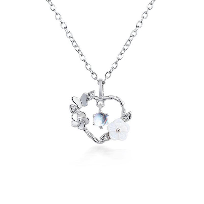 Garden Heart Pendant Necklace