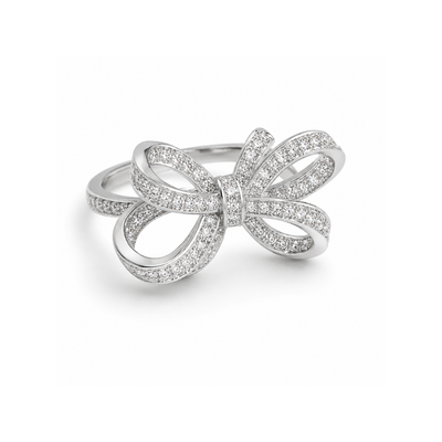 Zircon Ribbon Knot Ring