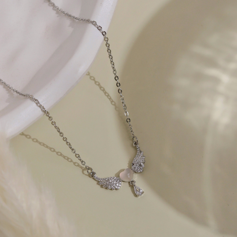 Angelic Heart Wings Necklace
