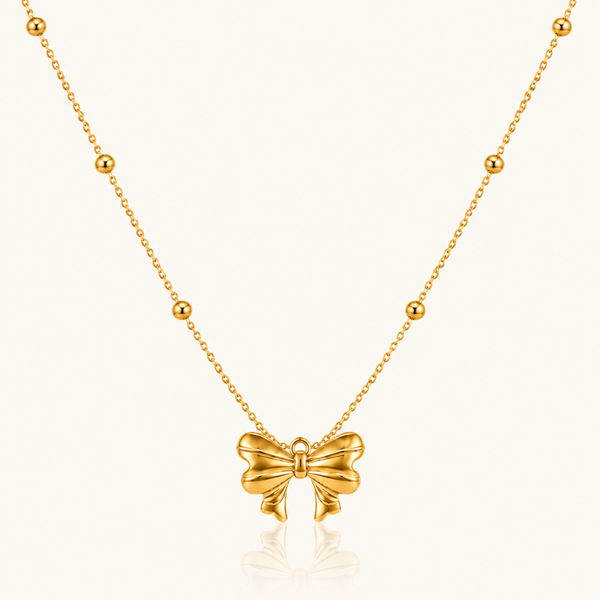 Bow Muse Necklace - 18K Gold (Demi Fine)