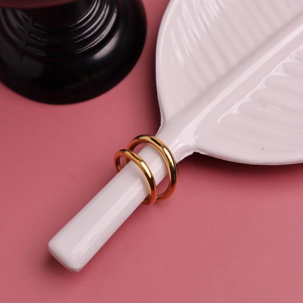 Golden Double Loop Ring