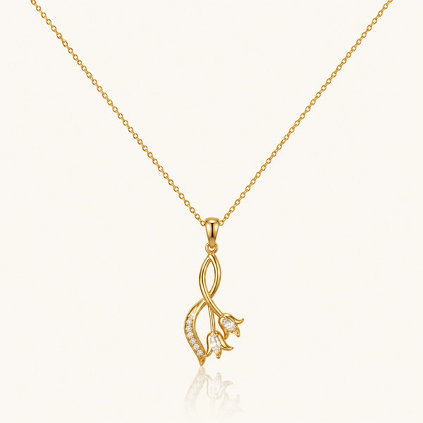 Tulip Grace Necklace - 18K Gold (Demi Fine)