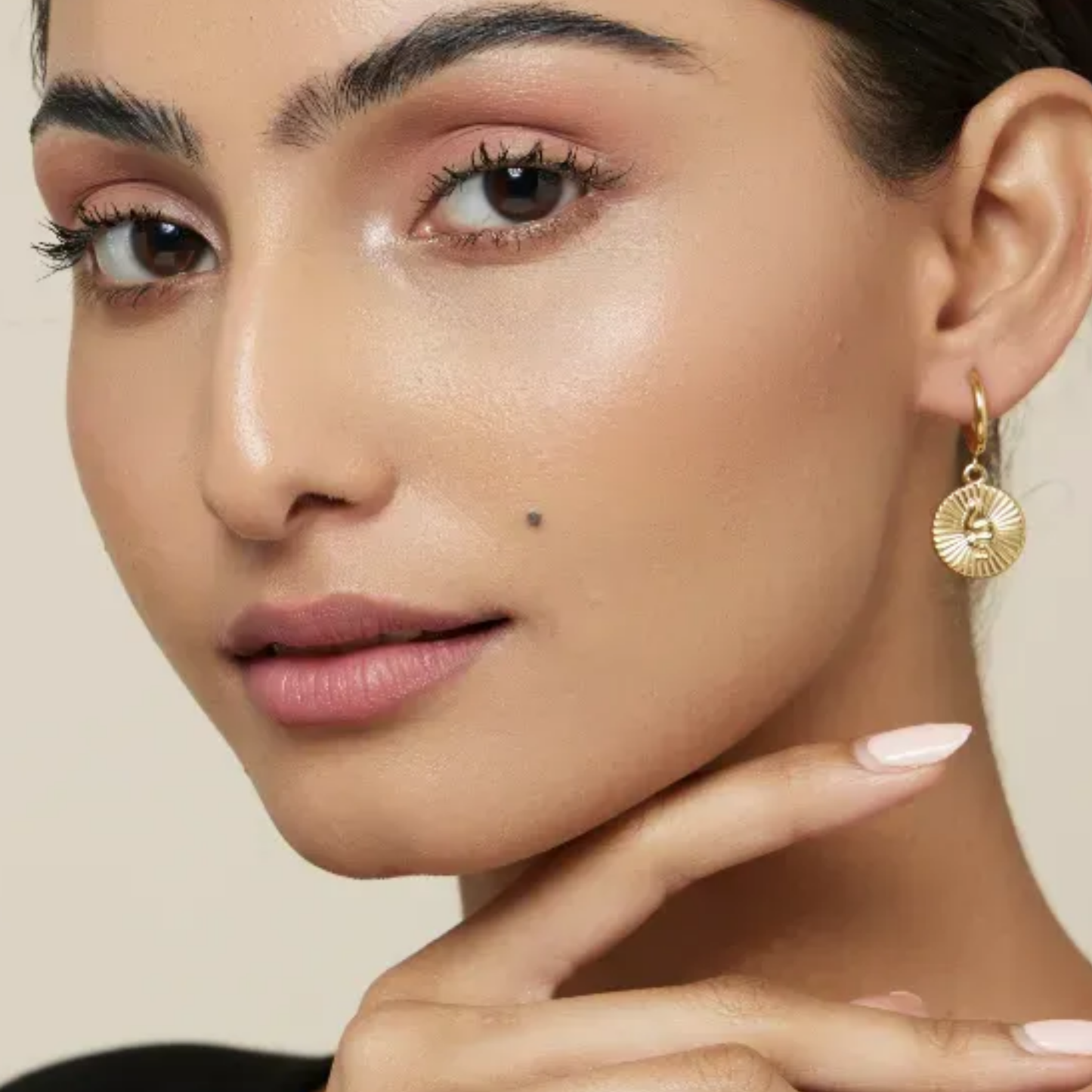 Snakeskin Coin Earrings