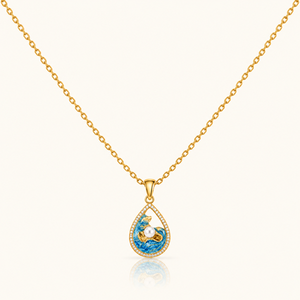 Ocean Pearl Necklace - 18 Carat Gold (Demi Fine)