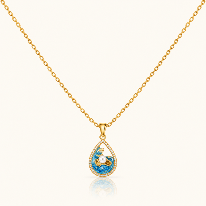 Ocean Pearl Necklace - 18 Carat Gold (Demi Fine)