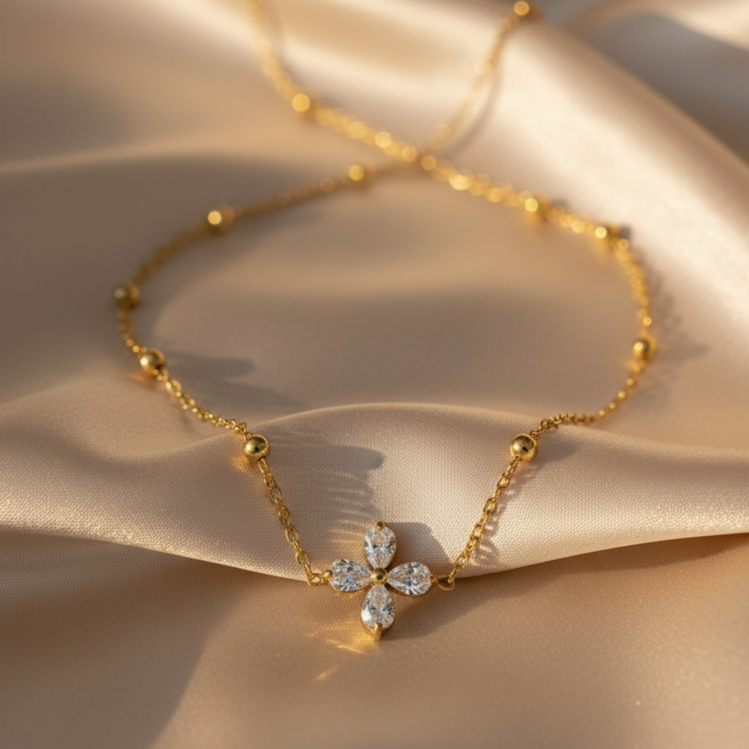Zircon Accents 18K Gold-Plated Necklace