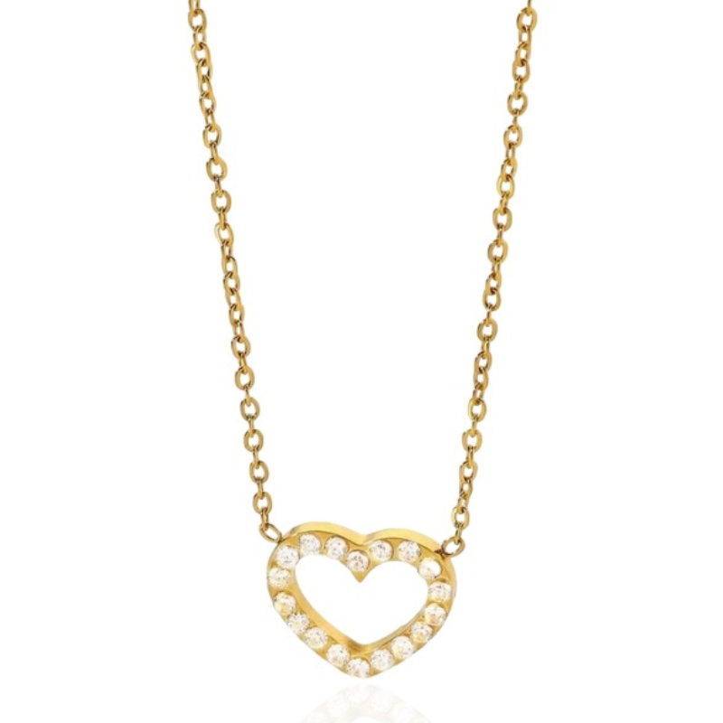 18k Gold Heart of Gem Necklace
