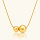 Twin glow Necklace - 18K Gold ( Demi Fine )